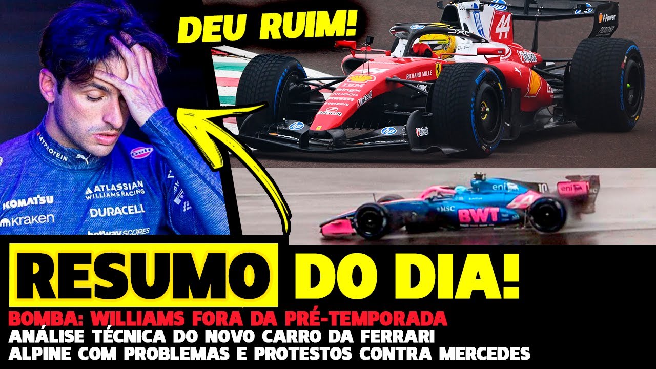 🚨Análise Técnica Do Sf-26, Williams Fora Da Pré, Alpine Com Problemas E Protestos | Fórmula 1