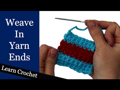 how to fasten off and weave in ends crochet