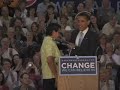 Ida Fast Wolf introduces Barack Obama in Rapid City, SD