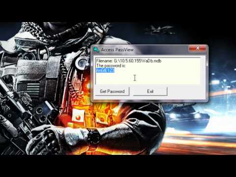 how to remove mdb password