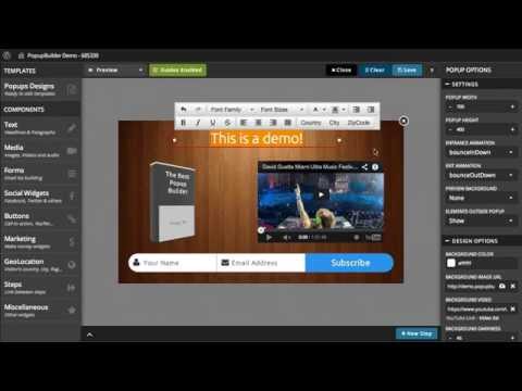 PopupBuilder – Live demo – List building – Teespring – Amazon and more