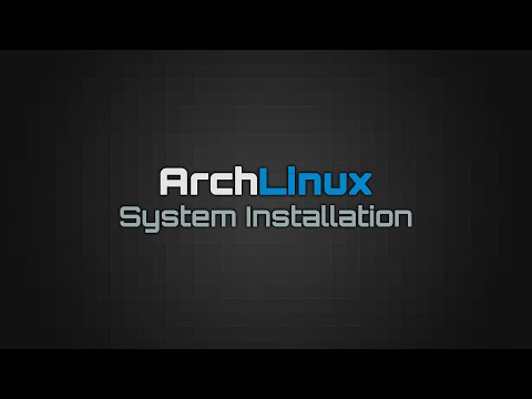 how to install arch linux