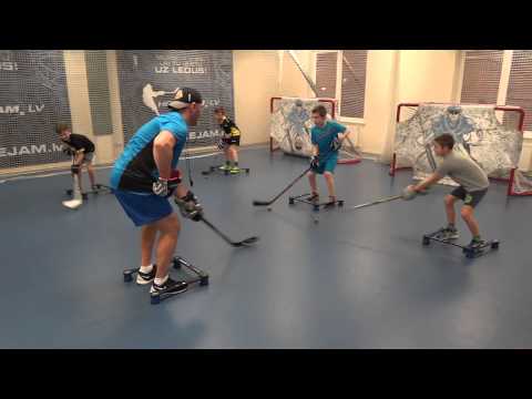 Off-Ice Hockey training: Stickhandling workout.