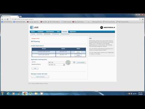 how to portforward minecraft with at&t motorola
