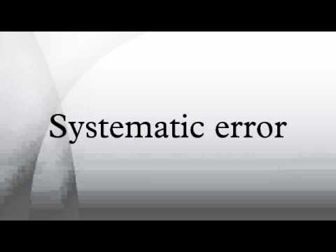 how to eliminate systematic error