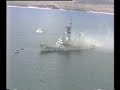 On November 24th 2001 The HMAS Perth destroyer DDG38 (Charles F Adams class) was sunk in Albany harbour Western Australia to serve as a dive wreck, it has live webcams on its mast above & below the waterline so you can see the divers & fish in real time. Its forward turret is mounted at the Anzac memorial on Mt Clarence next to the US submariners memorial.   http://www.hmasperth.com.au/home.html
