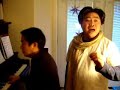 Rodel San Miguel Sings Anthem (Chess) with Raymond Siguenza