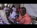Hot 105 hosts Karen Vaughn, James T and Michael Baisden broadcasting live on September 11, 2008 from Food For The Poor HQ.