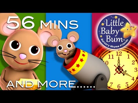 Hickory Dickory Dock | Plus Lots More Children's Rhymes! | 56 Minutes Long | From LittleBabyBum
