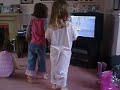 Miss M, ME and baby J do graceful...