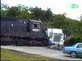 Train engine vs. truck