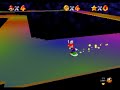 SNES Rainbow Road in Super Mario 64 - 3D Kart Track