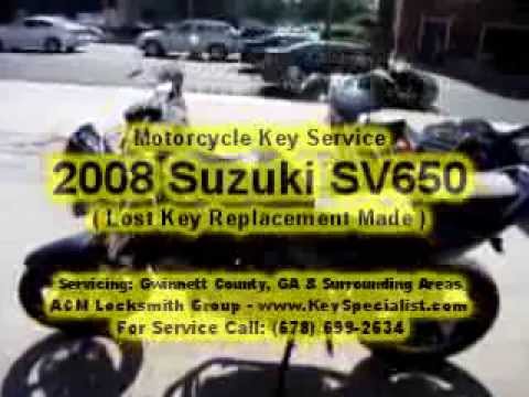 Atlanta GA: 2008 Suzuki SV650 – Lost Key Replacement Made!