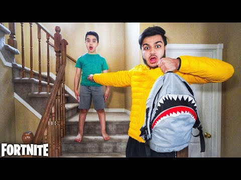 i caught my little brother skipping school to play fortnite - scrubzah fortnite at school