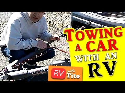 tow - From http://www.rvwithtito.com) In this video I will show you how to how to hookup a tow vehicle to your motorhome. I apologize for the wind noise on parts ...
