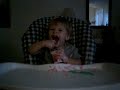 roman eating yogurt