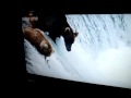 Aluminum MacBook plugged on HDTV Mini display port to HDMI