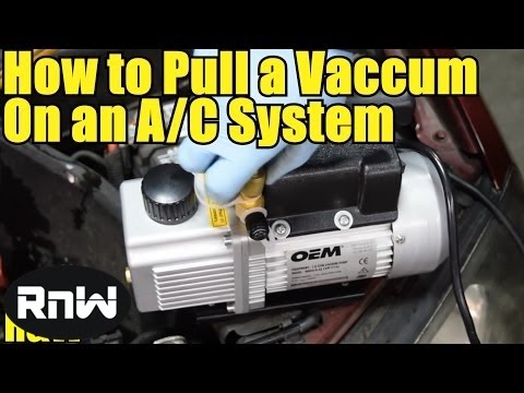 how to vacuum vehicle a c system
