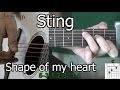 Sting - Shape of my heart (урок на гитаре)