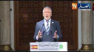 تصريح وزير الداخلية الإسباني عقب استقباله من قبل رئيس الجمهورية