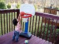 Shreya plays basketball