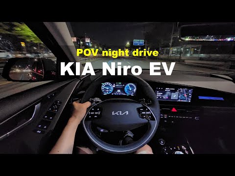 tamamen yeni Kia Niro EV POV gece sürüşü