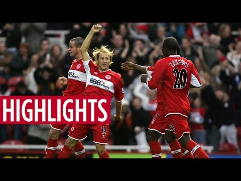 MATCH HIGHLIGHTS | Middlesbrough 4 Manchester United 1 – October 2005 MATCH HIGHLIGHTS | Middlesbrough 4 Manchester United 1 – October 2005