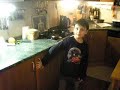 kids looking for mikulas at grama's lenka