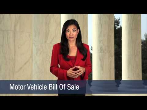 how to bill of sale vehicle