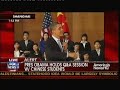 Obama talks about the power of the internet, how though he does not like to be criticized he encourages it. How he won the election via grassroots.