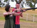 We Make Brie A Texan: Shooting A Shotgun