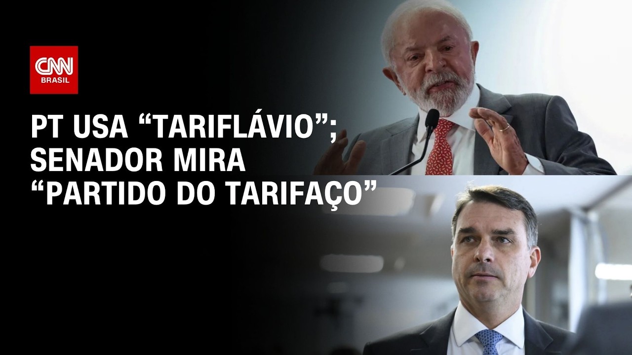 Tarifas dos EUA: PT usa “Tariflávio”; Senador mira “Partido do Tarifaço” | CNN 360º