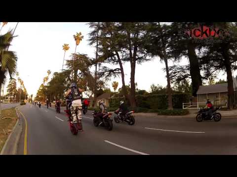 Capone 818 Birthday Ride 2013 Motorcycle Wheelies Streets Tricks Crashes Stunt Spot Stunts