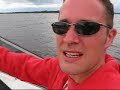Crossing Lough Derg, on the river Shannon, Ireland, a little bit choppy :)