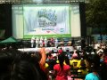 Vocal People Serenade audience member at 2011 Broadway in Bryant Park