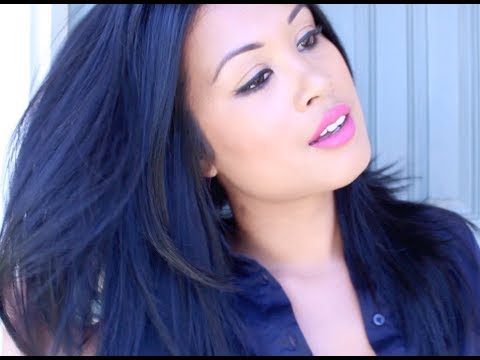 how to dye black hair blue