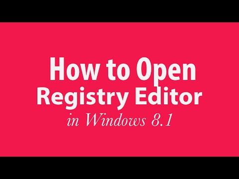 how to open registry