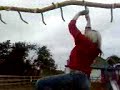 Lyndsay on the monkey bars