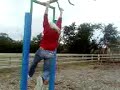 Lyndsay on the monkey bars