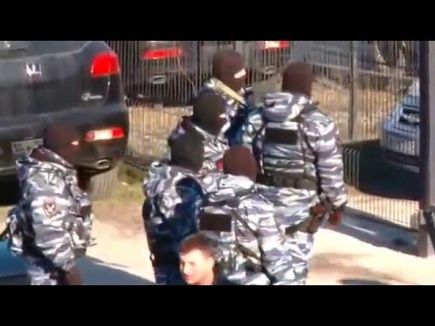 Armed Russian Riot Policemen Seized Crimean Tatar TV Channel ATR, Jan 26 2015