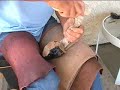 flintknapping   blade core  chest crutch   part 1