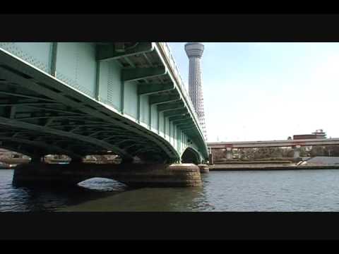 "[Tokyo]Tokyo Sky Tree seen from a bank of the Sumida River." Image