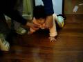 Peanut starts to crawl