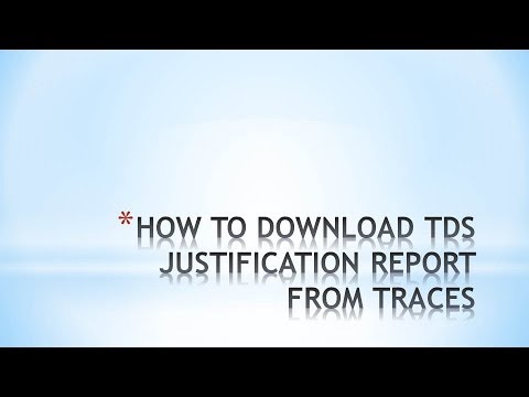 how to open justification report