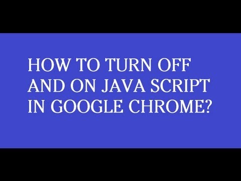 how to turn off js in chrome