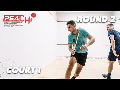 Live Squash - PSA World Championships 20/21 - Rd 2 - Court 1