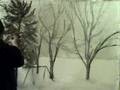 Vine Charcoal Landscape (in the making)