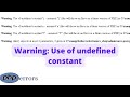 Download Warning Use Of Undefined Constant Errors In Php Solved Mp3 Song