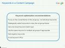 Google Content Network - Optimisation Training