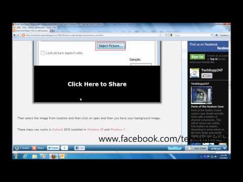 how to set picture in outlook 2010